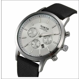 ◆◇◆ SALE ◆◇◆ 新品 NORTH クロノ 腕時計 日付 ホワイト 白(腕時計(アナログ))