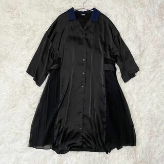 PAMEO POSE - 【美品】パメオポーズ　Side Belt Satin Dressシャツワンピース
