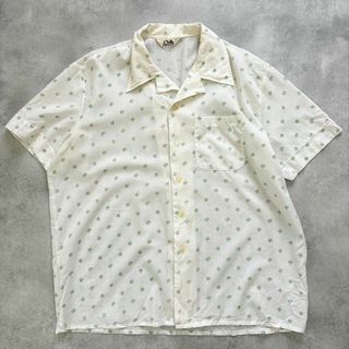 ヴィンテージ(VINTAGE)の〜70s FEKON 半袖　オープンカラー　デザイン　シャツ　古着　ヴィンテージ(Tシャツ/カットソー(半袖/袖なし))