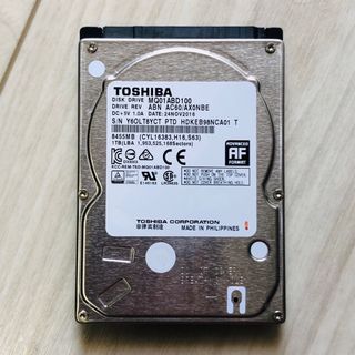 中古2.5インチ　sata HDD 1TB(PCパーツ)