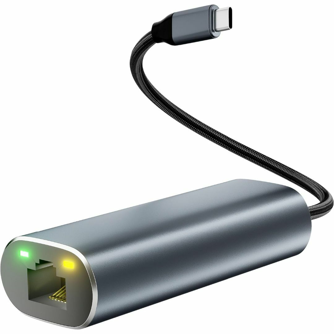 USB C LAN変換アダプター 2.5Gbps 超高速通信 Aibilango スマホ/家電/カメラのPC/タブレット(PC周辺機器)の商品写真