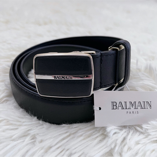 BALMAIN - 【未使用タグ付き】BALMAIN バルマン　本革レザーベルト　ブラック　メンズ