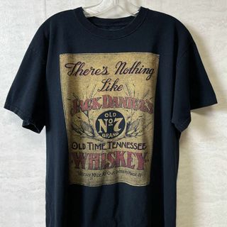 ジャックダニエル　黒ブラック　半袖Ｔシャツ　サイズＬ　アルコール酒系　メンズ(Tシャツ/カットソー(半袖/袖なし))