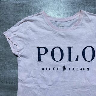 POLO RALPH LAUREN - ポロ ラルフローレン ピンク 胸ロゴ Tシャツ ブランドロゴ S