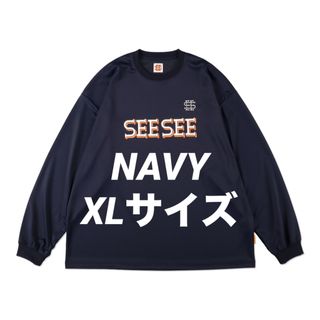 XLサイズ SEE SEE GAME LS TEE NAVY L3-2(Tシャツ/カットソー(七分/長袖))