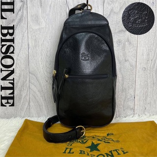 イルビゾンテ(IL BISONTE)の人気♡保存袋付♡極美品♡IL BISONTE イルビゾンテ レザー ボディバッグ(ボディーバッグ)