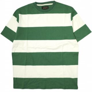 ビームスプラス(BEAMS PLUS)のBEAMS PLUS ビームスプラス 4インチボーダーTシャツ 11-04-0800-103 L グリーン/ナチュラル 半袖 クルーネック トップス【中古】【BEAMS PLUS】(Tシャツ/カットソー(半袖/袖なし))