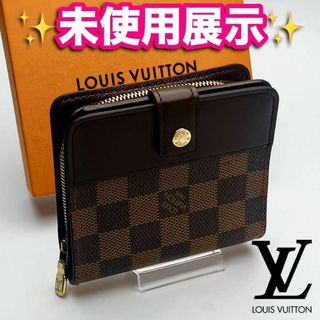 ルイヴィトン(LOUIS VUITTON)の開運財布！ルイヴィトン コンパクト ダミエ 折り財布 正規保証1999(財布)