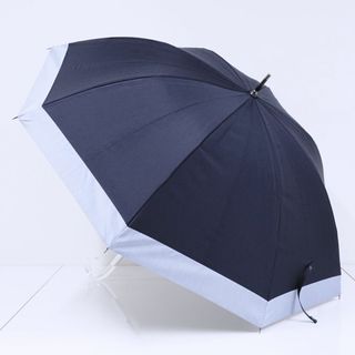 日傘 サンバリア100 完全遮光日傘 USED美品 ネイビー フロストブルー コンビ Lサイズ 60cm  S0609(傘)