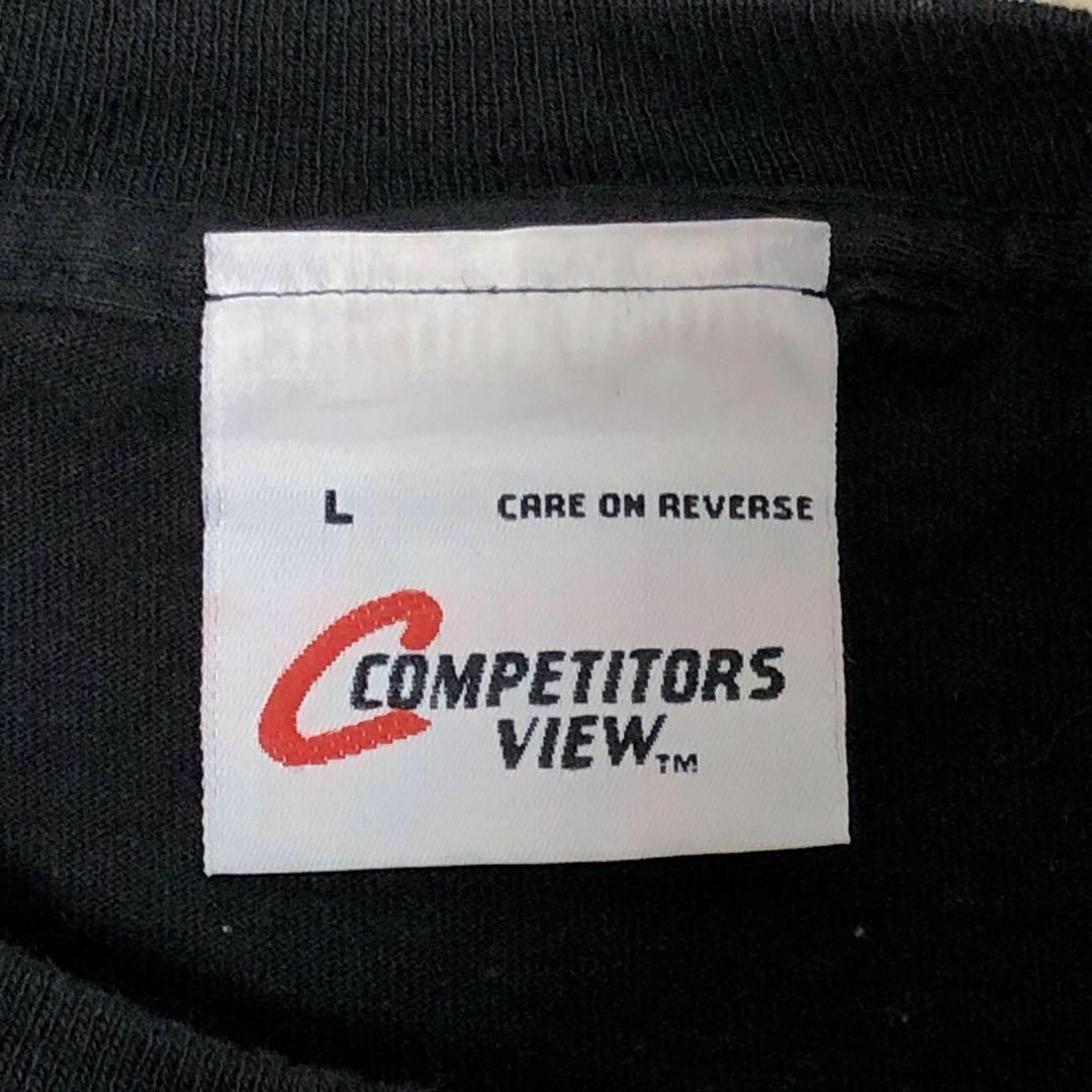 レーシングＴシャツ　サイズＬ　黒ブラック　半袖Ｔシャツ　車カーレース　メンズ古着 メンズのトップス(Tシャツ/カットソー(半袖/袖なし))の商品写真