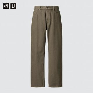 UNIQLO - UNIQLO ユニクロ U メンズ リラックスフィット ジーンズ 29 カーキ