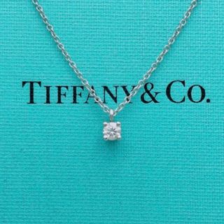 ティファニー(Tiffany & Co.)の【極美品】ティファニー　ネックレス　ソリティア　一粒ダイヤ　Pt950(ネックレス)