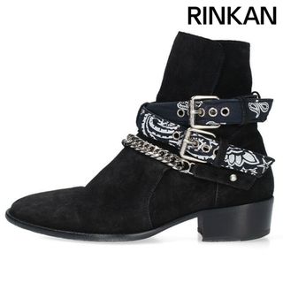 アミリ(AMIRI)のアミリ  BANDANA BUCKLE BOOTS バンダナチェーンスエードブーツ メンズ 42(ブーツ)