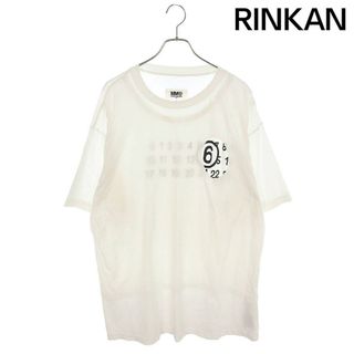 エムエムシックス  23SS  S62GD0146 カットアウトナンバリングロゴTシャツ メンズ M