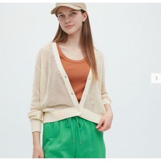 ユニクロ(UNIQLO)のUNIQLO メッシュショートカーディガン(長袖)(カーディガン)