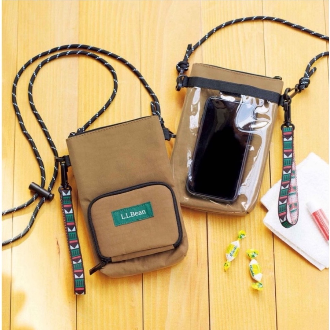雑誌　リンネル　付録　L.L.Bean 撥水素材の多機能スマホショルダー レディースのバッグ(ショルダーバッグ)の商品写真