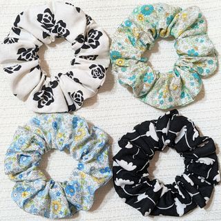 BQ5個セットシュシュハンドメイド(ヘアアクセサリー)