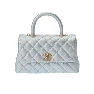 シャネル(CHANEL)のシャネル マトラッセ トップハンドル XS 2WAY ハンドバッグ メタリ(ハンドバッグ)