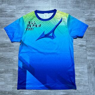 ミズノ(MIZUNO)のALL JAPAN 2021 テニス Tシャツ 会場限定品 ソフトテニス 青緑(ウェア)