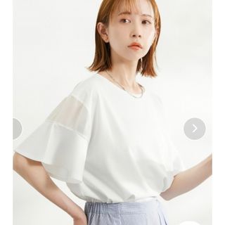 ロペピクニック(Rope' Picnic)のROPE' PICNIC 袖シアーカットトップス(Tシャツ/カットソー(半袖/袖なし))