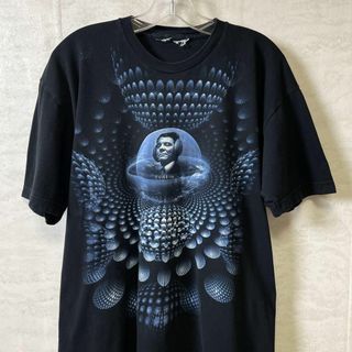 イマジナリーファンデーション　プリントＴシャツ　サイズＸＬ　黒ブラックメンズ古着(Tシャツ/カットソー(半袖/袖なし))