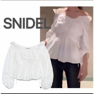 SNIDEL - スナイデル　SNIDEL ORGANICS オフショルアシメブラウス