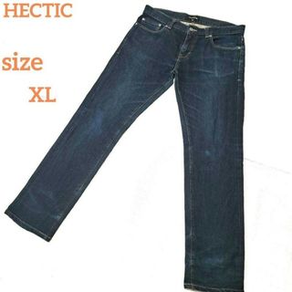 HECTIC - HECTIC ヘクティク デニムパンツストレッチ 総柄 インディゴ XL 美品