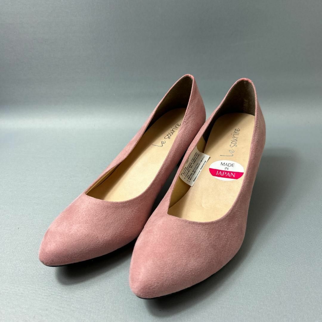 未使用品 Le souire ピンク スエード ハイヒールパンプス シューズ レディースの靴/シューズ(ハイヒール/パンプス)の商品写真
