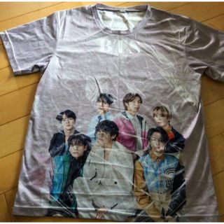 ボウダンショウネンダン(防弾少年団(BTS))のBTS　速乾Tシャツ　ドライ　ユニセックス Lサイズ　真顔　防弾少年団オルメン(Tシャツ(半袖/袖なし))