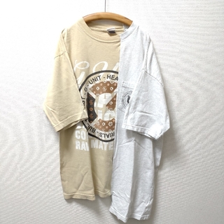 古着　ドッキングリメイクTシャツ(Tシャツ/カットソー(半袖/袖なし))