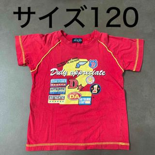 120 男の子　キッズ　赤　車(Tシャツ/カットソー)