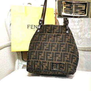 【レア品】フェンディFENDI 2wayズッカ柄F金具　肩掛けトートバッグ