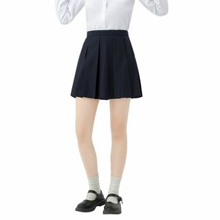 [Sharphon] 制服 スカート ハイウエスト 42/45CM丈 黒 紺 灰(その他)