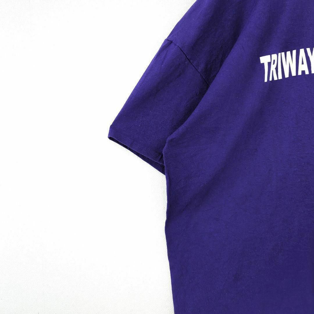 Tシャツ US古着 3XL オーバーサイズ シンプル パーパル 紫 半袖 メンズのトップス(Tシャツ/カットソー(半袖/袖なし))の商品写真