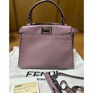 フェンディ(FENDI)のFENDI ピーカブーミニ　ローマンレザー　ローズピンク(ショルダーバッグ)