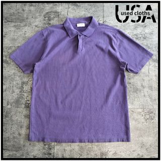 【C202】USA古着 半袖ポロシャツ シンプル 無地(ポロシャツ)