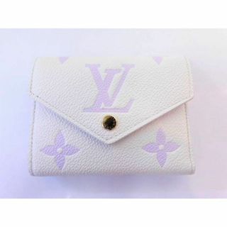 ルイヴィトン(LOUIS VUITTON)の美品 ヴィトン ■M82925 ポルトフォイユ ヴィクトリーヌ 財布 アンプラント ラテホワイト/ライラック ICチップ□ LOUIS VUITTON 6D ニニ100(財布)