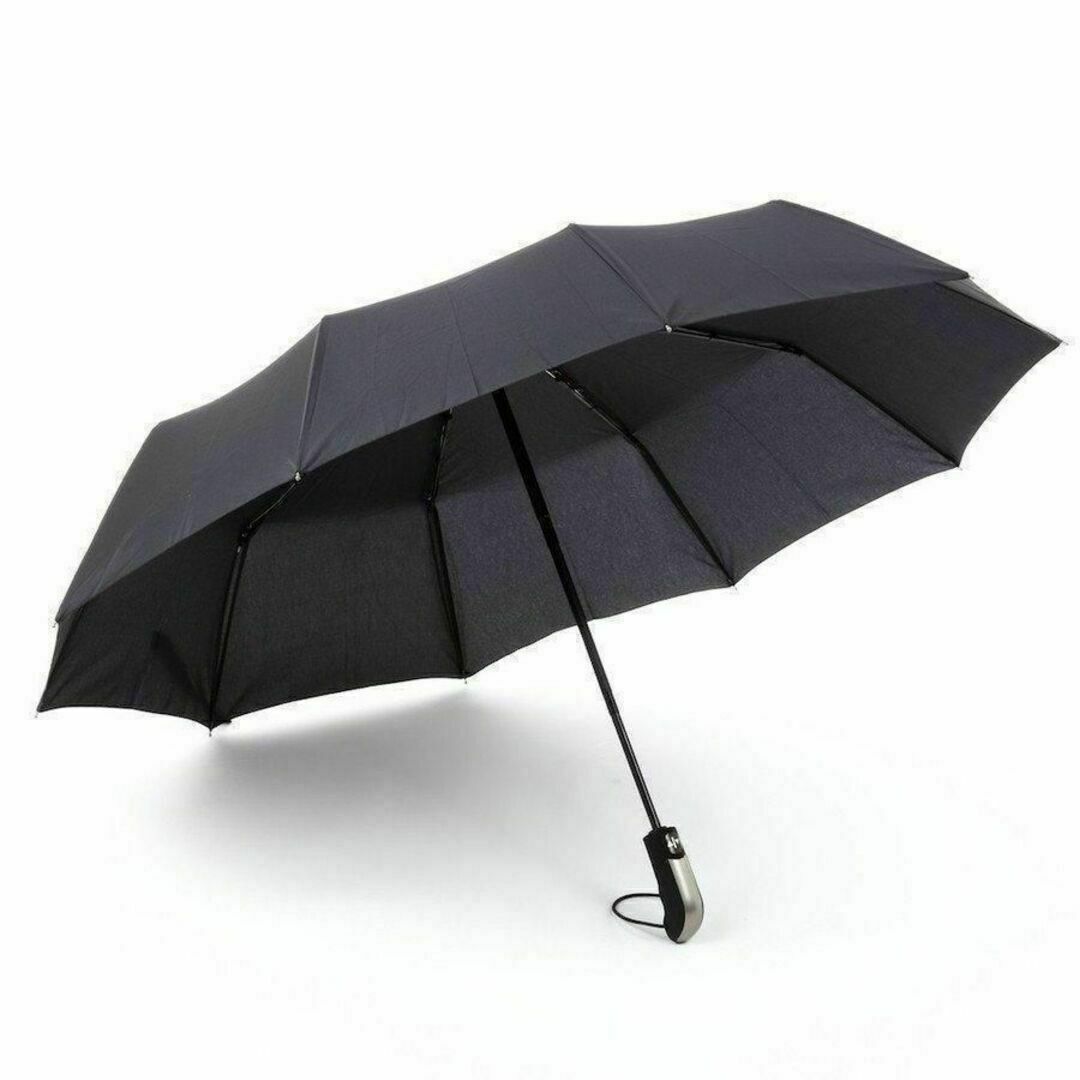 ネイビー　折りたたみ傘 晴雨兼用 折りたたみ ワンタッチ自動開閉 撥水加工 メンズのファッション小物(傘)の商品写真