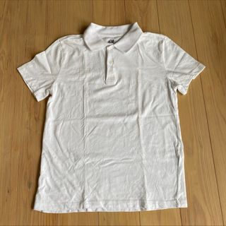 エイチアンドエム(H&M)の子供服　男の子　半袖　襟付き　Tシャツ　140センチ　白(Tシャツ/カットソー)