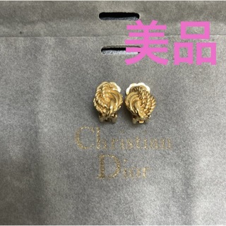 クリスチャンディオール(Christian Dior)のChristian Dior ゴールドカラーイヤリング　ビンテージ　美品　②(イヤリング)