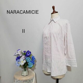 ナラカミーチェ(NARACAMICIE)のナラカミーチェ　極上美品　シャツ　ストライプ柄　Lサイズ(シャツ/ブラウス(長袖/七分))