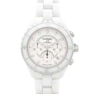 CHANEL - シャネル J12, クロノグラフ 41MM Ｈ2009 ホワイトセラミック CE/SS 自動巻き 腕時計 8PD  ホワイト メンズ 40802095650【中古】【アラモード】