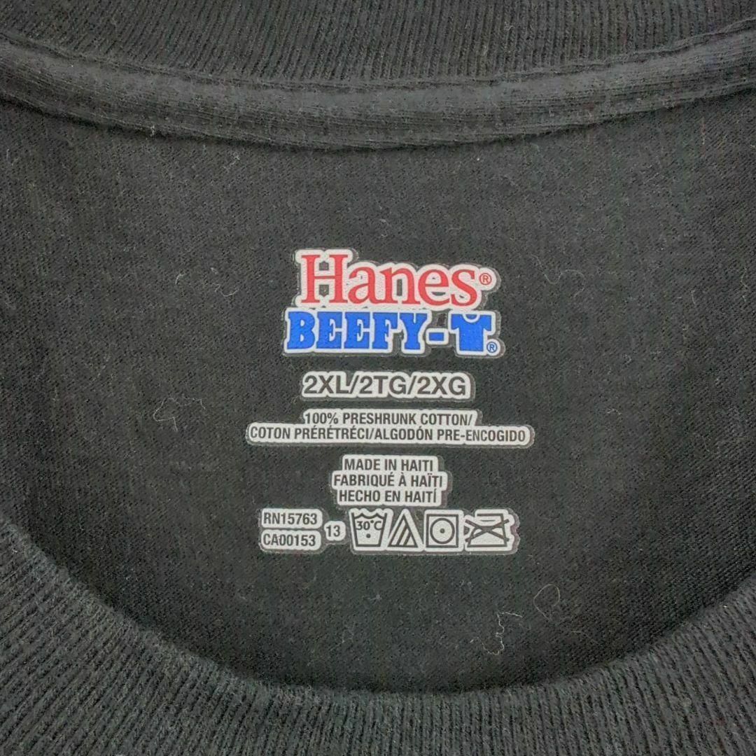 Hanes(ヘインズ)のTシャツ アメリカ 2XL オーバーサイズ ビッグプリント ブラック 半袖 メンズのトップス(Tシャツ/カットソー(半袖/袖なし))の商品写真