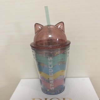 スターバックスコーヒー(Starbucks Coffee)の新品 Starbucks コールドカップタンブラーキャットリッド 猫 猫耳 (タンブラー)