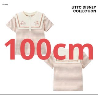 リトシー　100cm ボーダーセーラーTシャツ　littc しまむら 半袖(Tシャツ/カットソー)