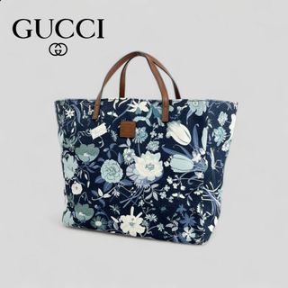 グッチ(Gucci)のほぼ未使用■GUCCI■ チルドレンズ フラワー柄 キャンバストートバッグ 花柄(トートバッグ)