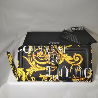 VERSACE JEANS COUTURE 長財布 バロック ブラック(財布)