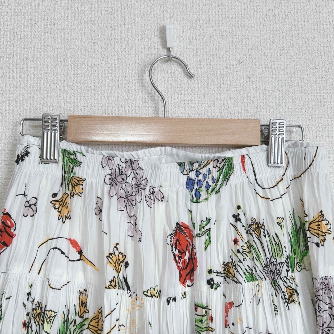 UNIQLO(ユニクロ)のUNIQLO ユニクロ　ロングスカート　フレアスカート　花柄　総柄　夏　Ｍ レディースのスカート(ロングスカート)の商品写真