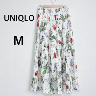 UNIQLO - UNIQLO ユニクロ　ロングスカート　フレアスカート　花柄　総柄　夏　Ｍ