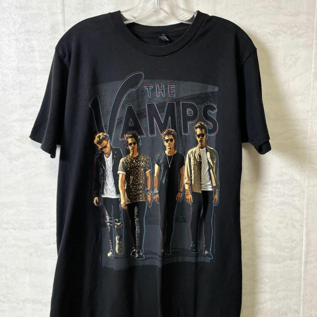 MUSIC TEE(ミュージックティー)のバンドＴシャツ　ザバンプス　黒ブラック　半袖　オーバーサイズＬ　メンズ　古着 メンズのトップス(Tシャツ/カットソー(半袖/袖なし))の商品写真